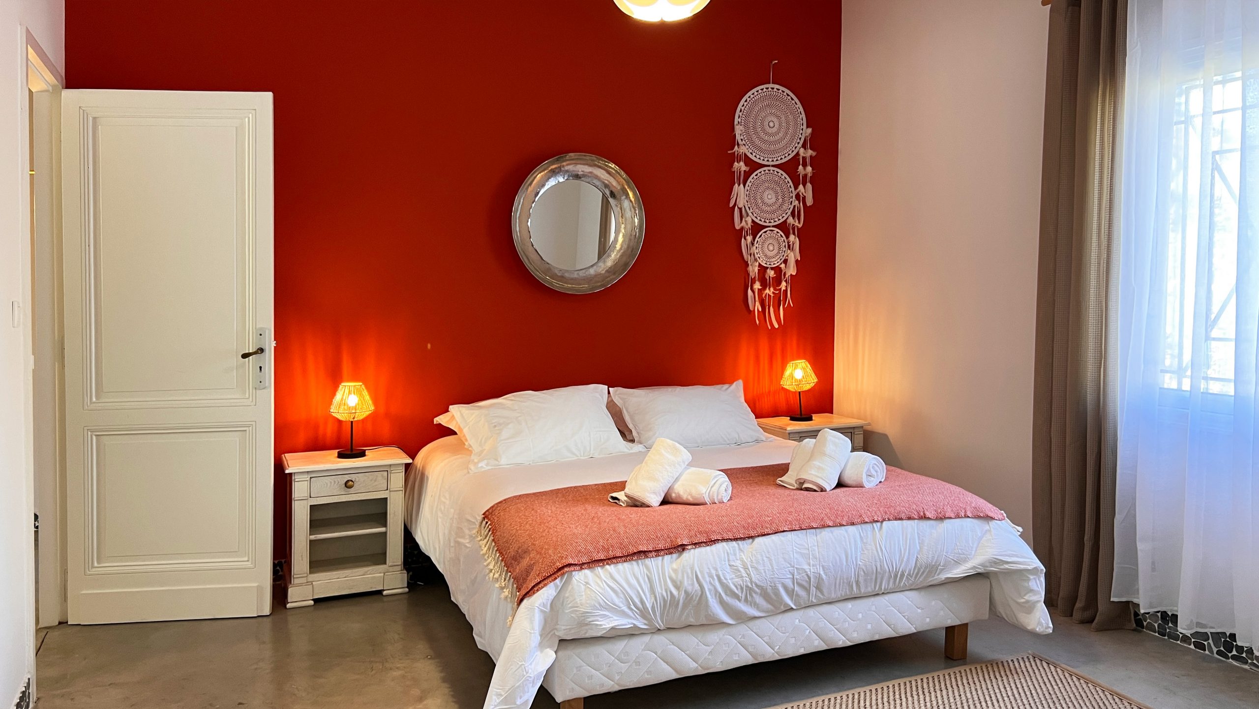 chambre orange du gîte